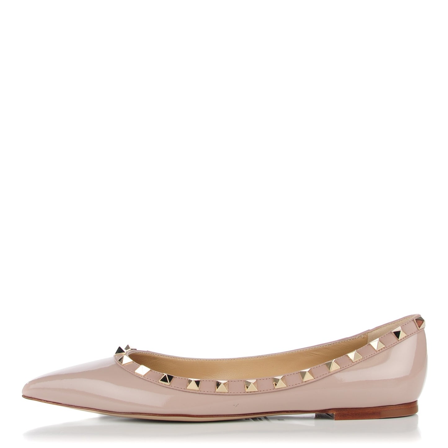 Patent Rockstud Ballerina Flats 38 Poudre