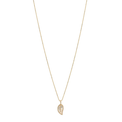 Anita Ko 18K Yellow Gold Diamond Classic Leaf Pendant Necklace 1 of 3