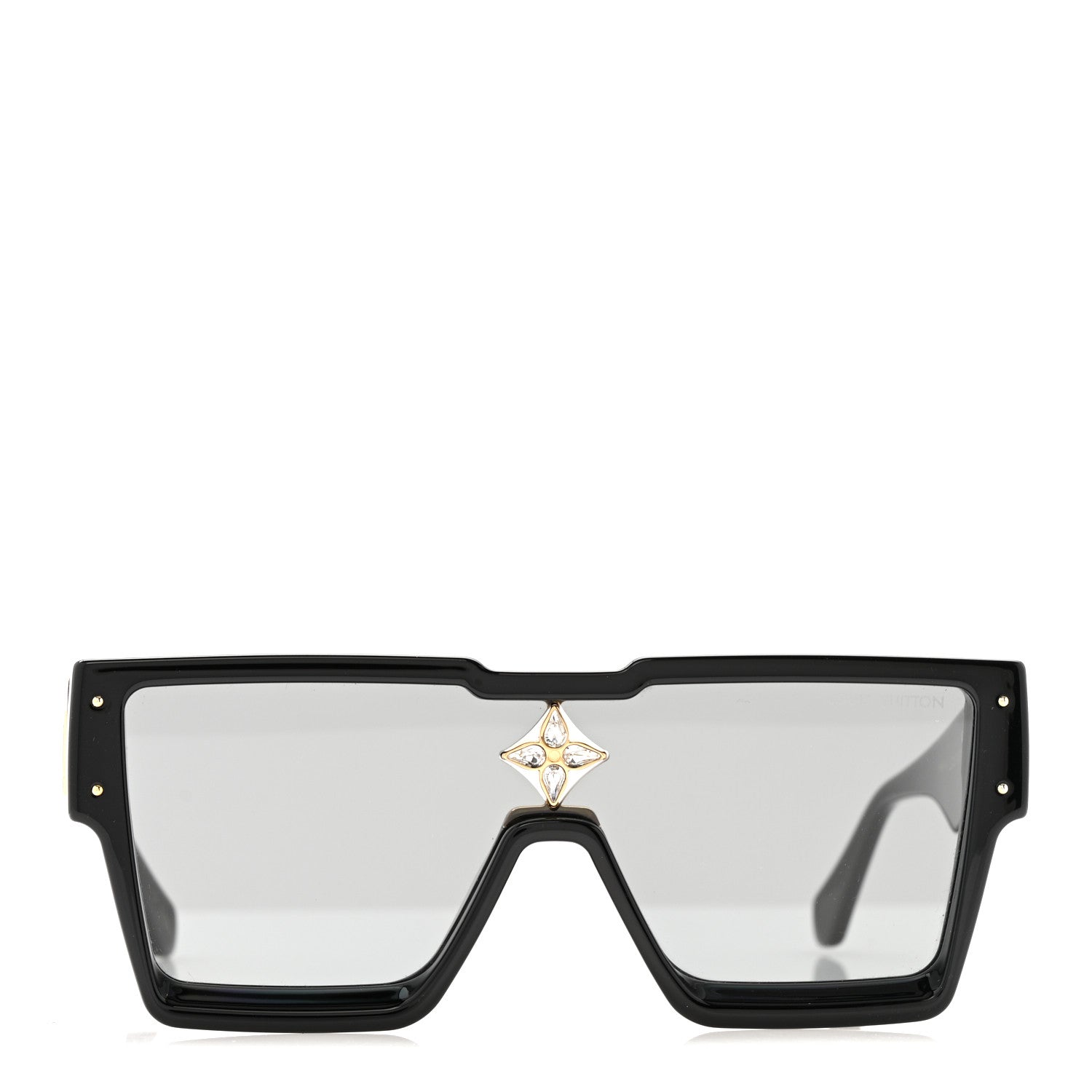 Louis Vuitton Acetate Swarovski Crystal Cyclone Sunglasses Z1578E Black 4 of 16