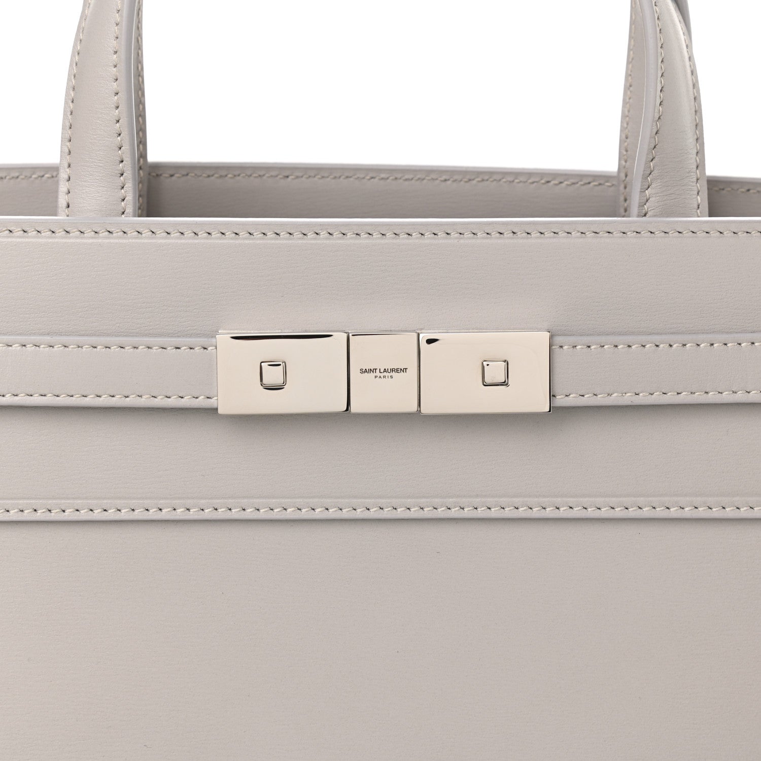 Saint Laurent Calfskin Small Manhattan Shopper Tote Granite 7 of 9