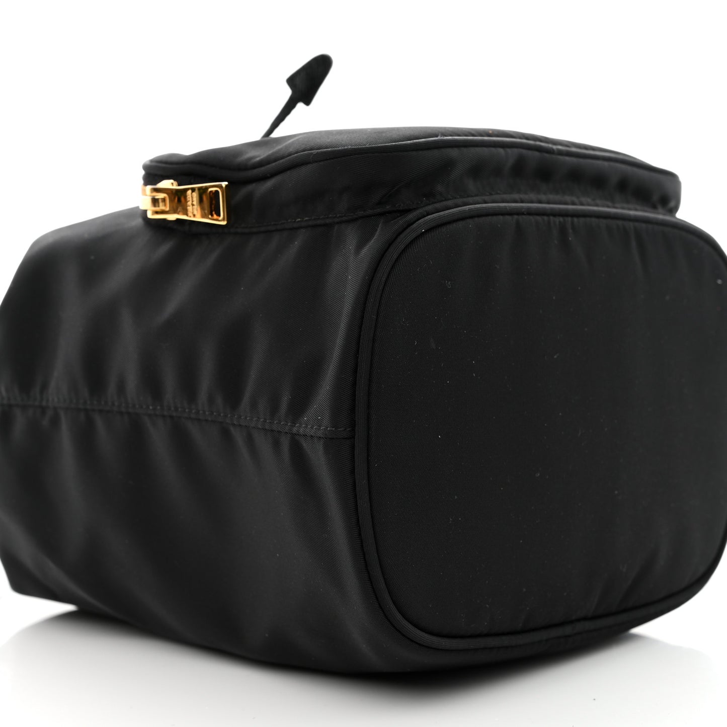 Saffiano Tessuto Nylon Mini Bucket Crossbody Bag Black