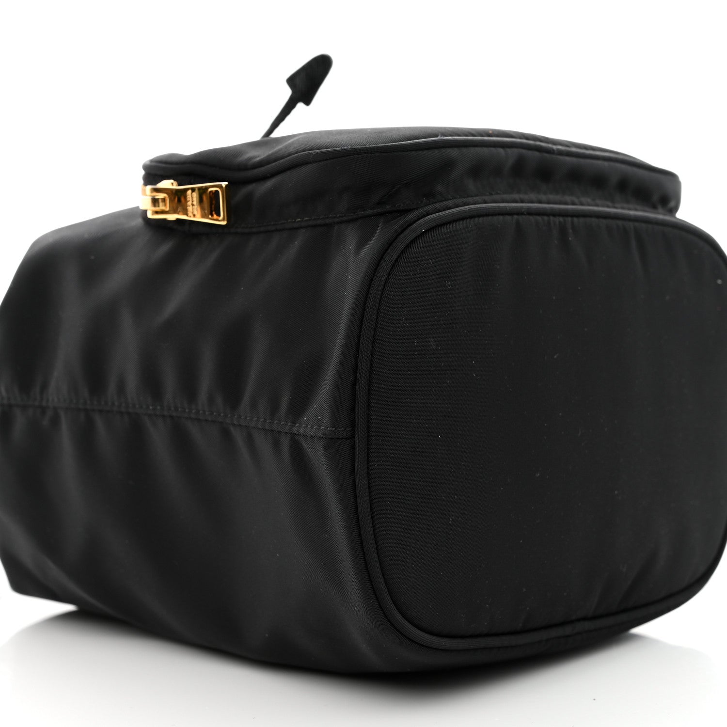 Prada Saffiano Tessuto Nylon Mini Bucket Crossbody Bag Black 10 of 12