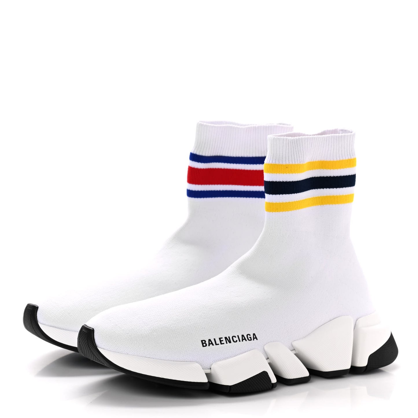 Technical 3D Recycled Knit Striped Womens Speed 2.0 Sneakers 40 White Multicolor