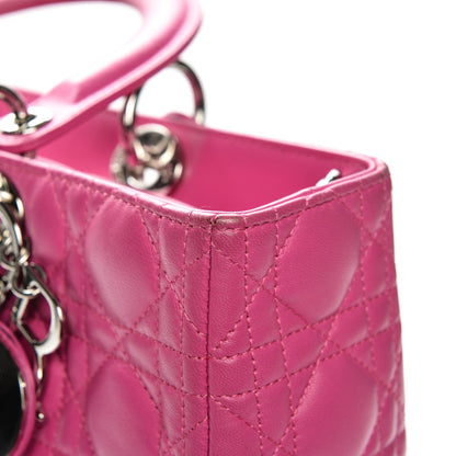 Christian Dior Lambskin Cannage Large Lady Dior Pink 20 of 22