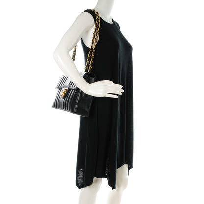 Chanel Caviar Vertical Quilt Jumbo Flap Black 2 of 9