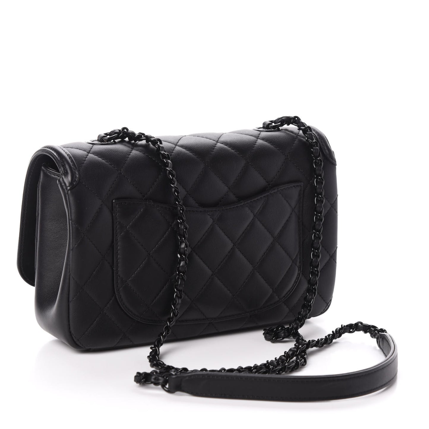 Lambskin Quilted Small CC Filigree Flap Black