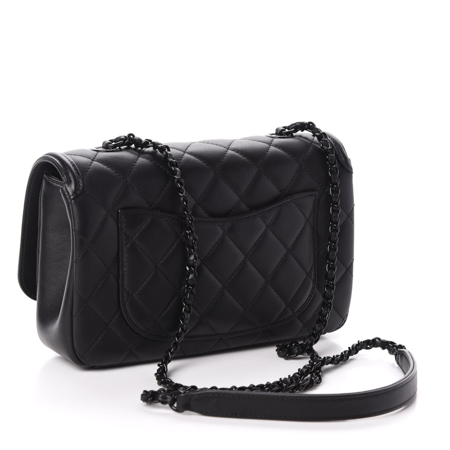 Chanel Lambskin Quilted Small CC Filigree Flap Black 3 of 10