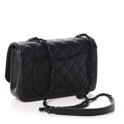 Chanel Lambskin Quilted Small CC Filigree Flap Black 3 of 10