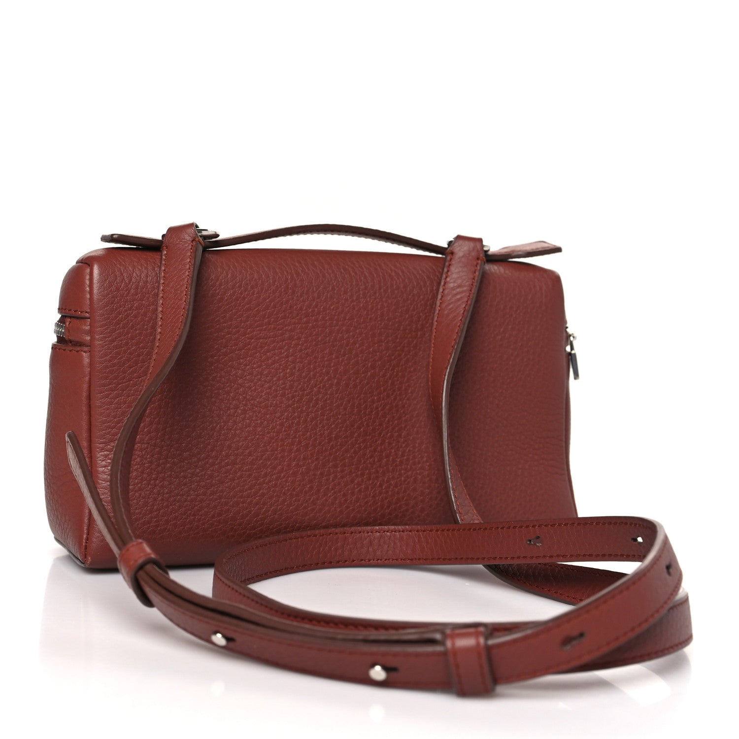 Loro Piana Grained Calfskin L19 Extra Pocket Pouch Kummel 3 of 9