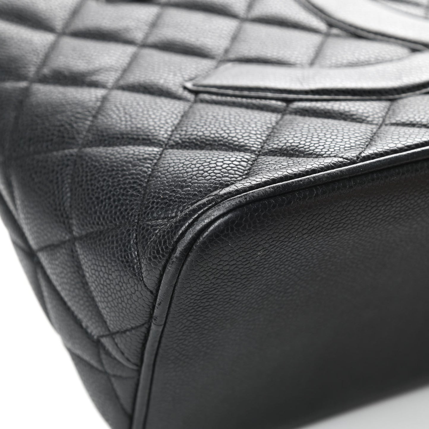 Caviar Quilted Medallion Tote Black