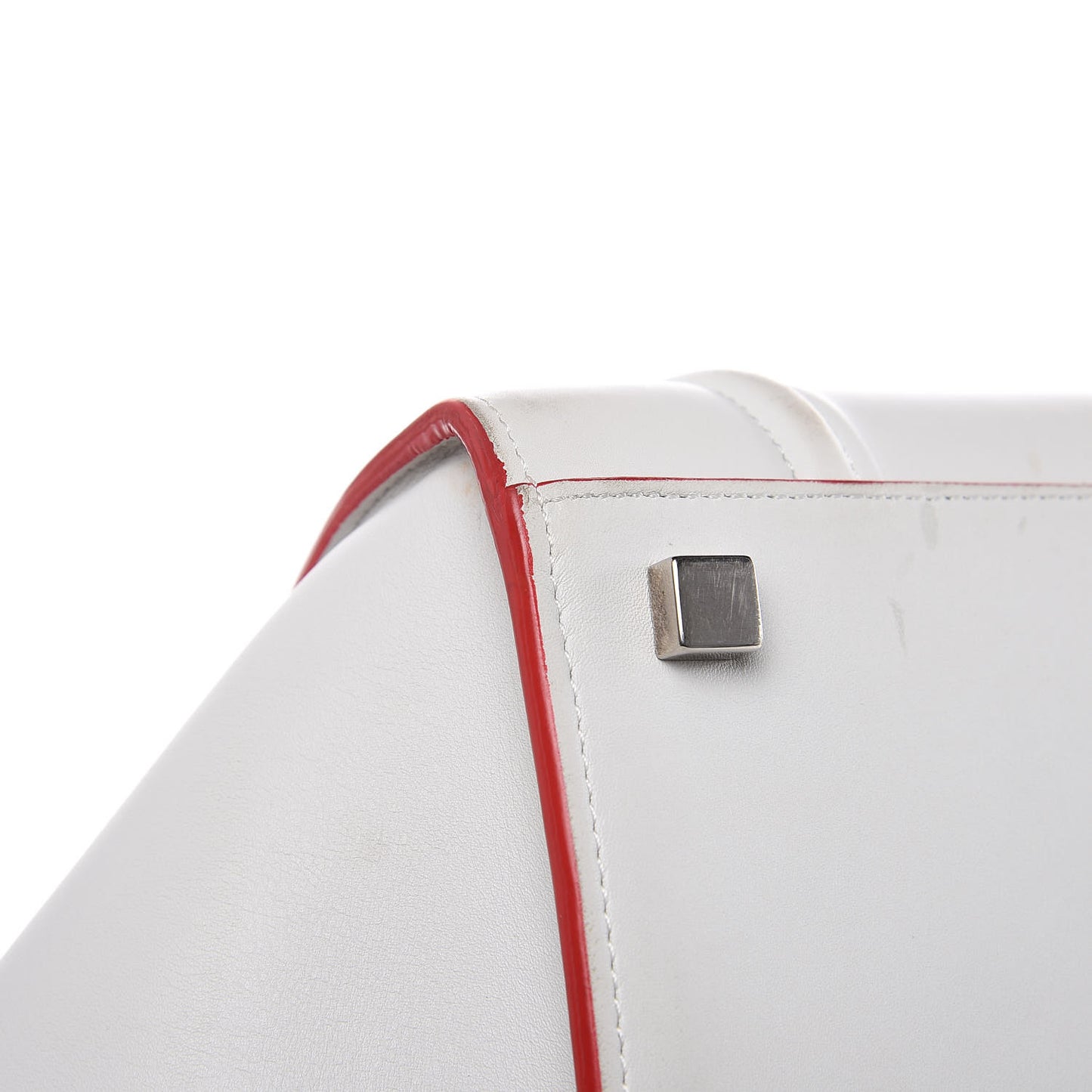 Smooth Calfskin Medium Phantom Luggage White