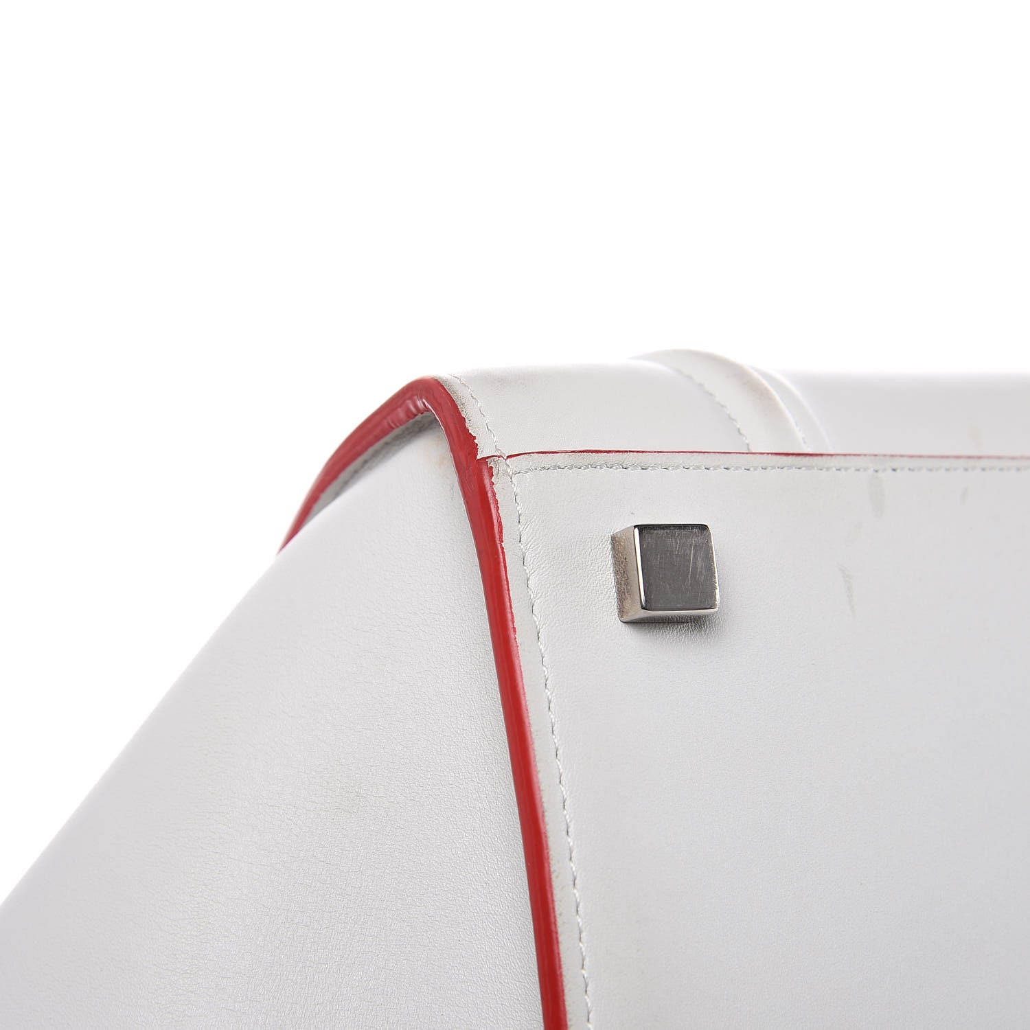 Celine Smooth Calfskin Medium Phantom Luggage White 10 of 26