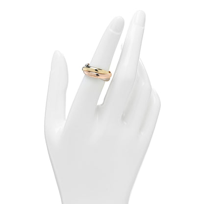 Cartier 18K Pink Yellow White Gold Diamond Trinity Ring 52 6 2 of 5
