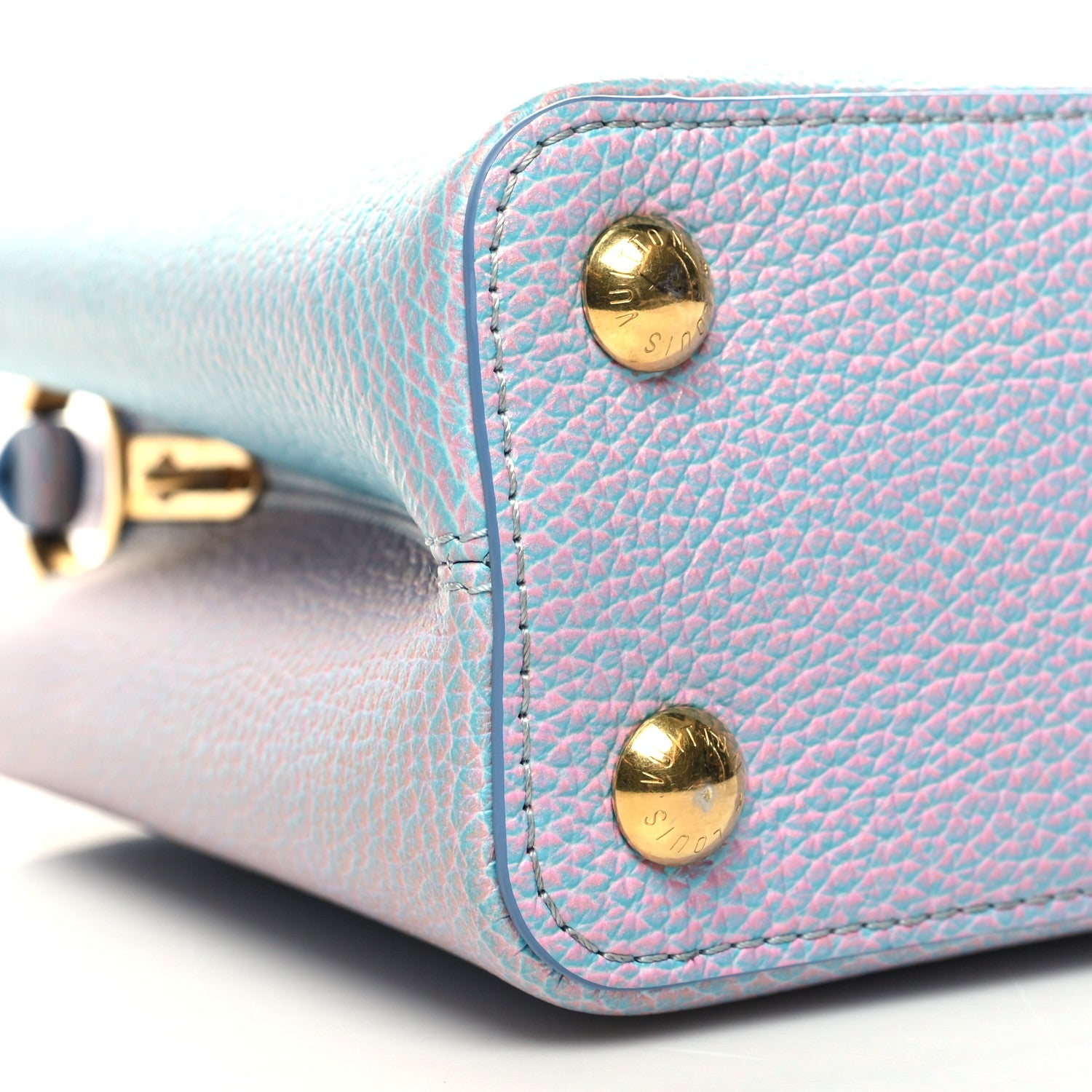 Louis Vuitton Taurillon Summer Stardust Capucines BB Lilas Purple 9 of 12