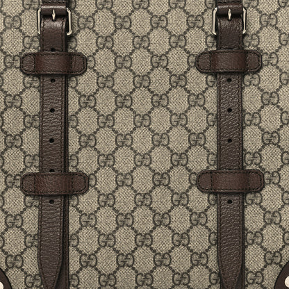 Gucci GG Supreme Monogram Textured Dollar Calfskin Small Detail Tote Beige Ebony New Acero 8 of 10