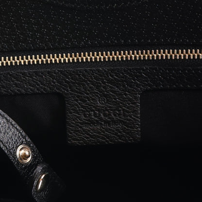 Gucci Canvas Horsebit Print Shoulder Bag Black 5 of 9