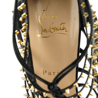 Christian Louboutin Kid Millaclou 100 Cage Sandals 39.5 Black 8 of 8