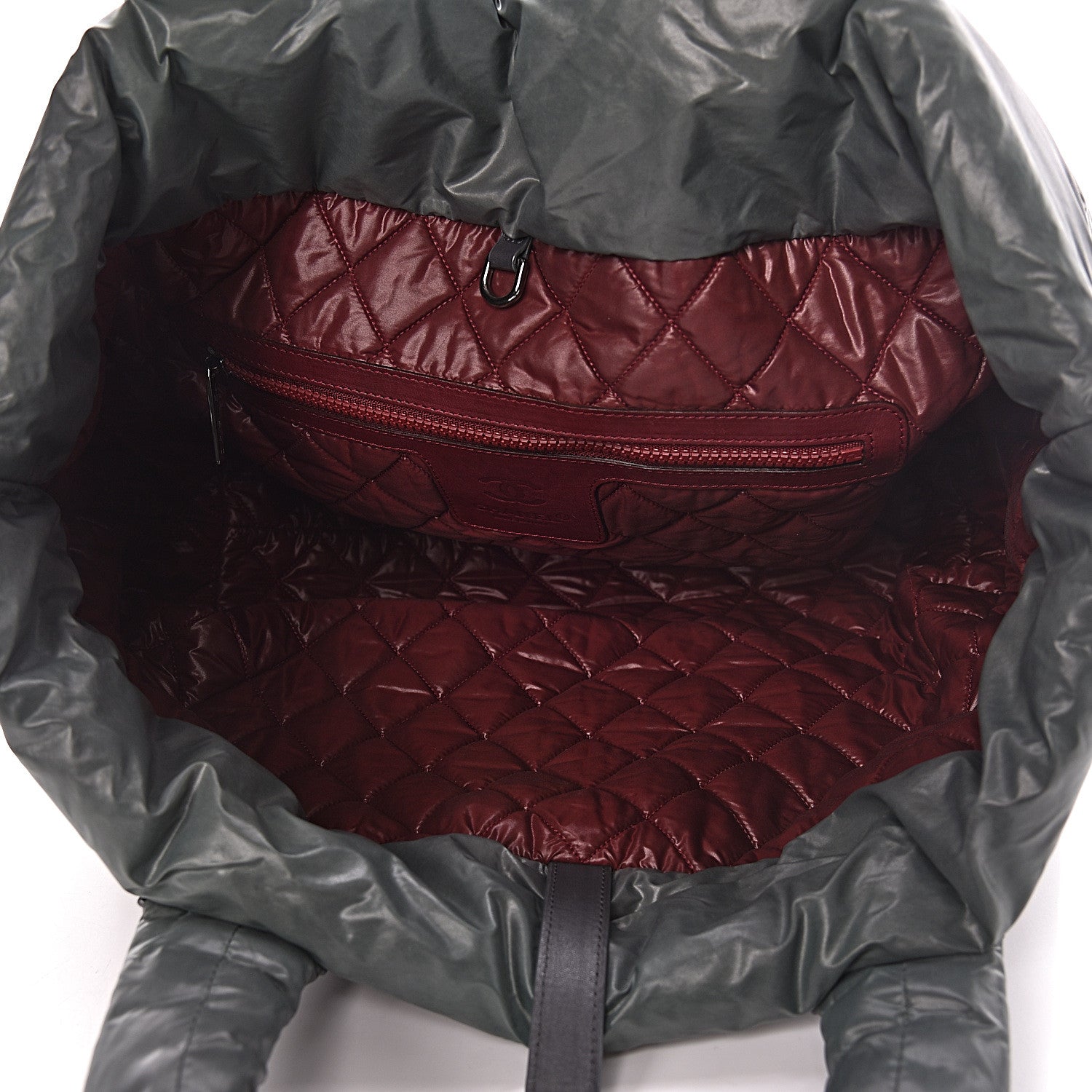 Chanel Nylon Quilted Medium Coco Cocoon Reversible Tote Grey 9 of 20
