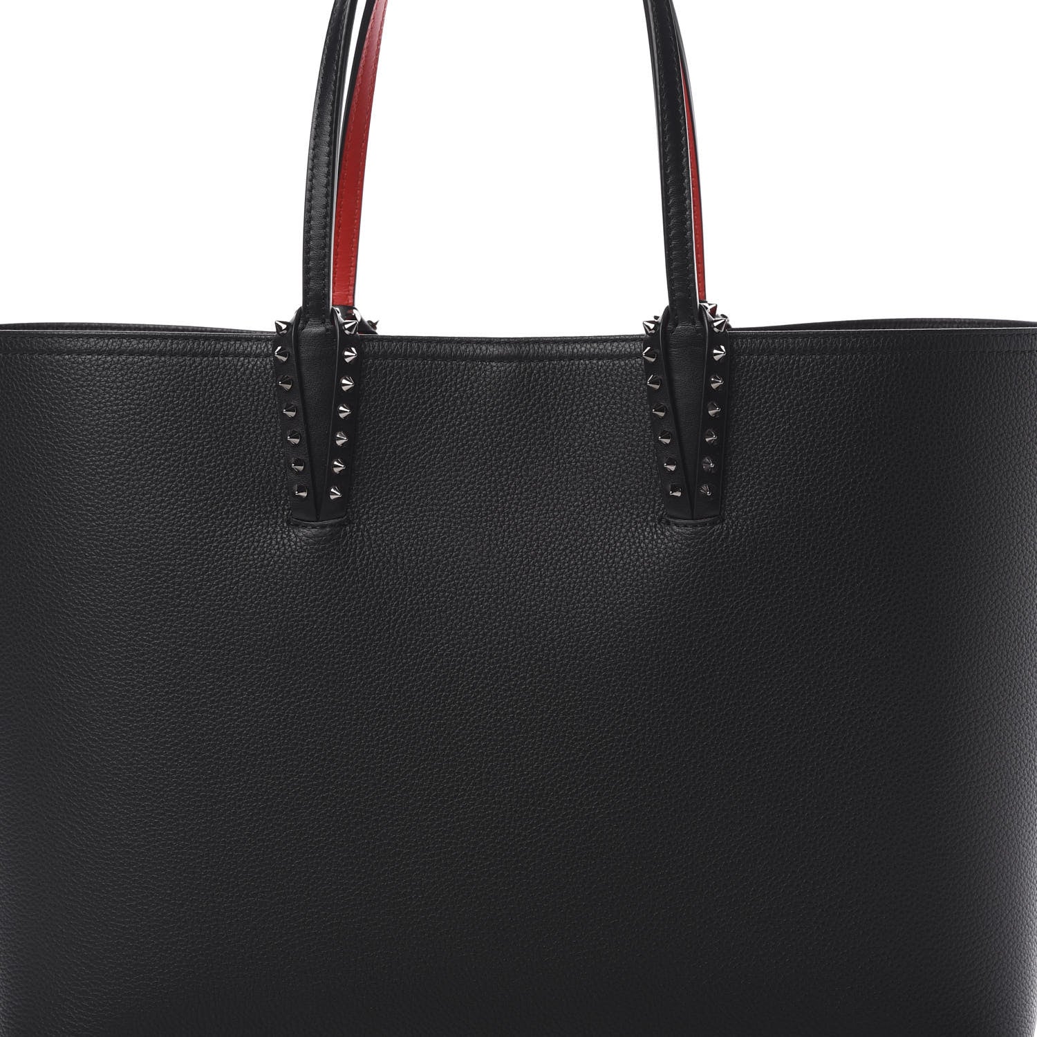 Christian Louboutin Calfskin Spikes East West Cabata Tote Black 9 of 12