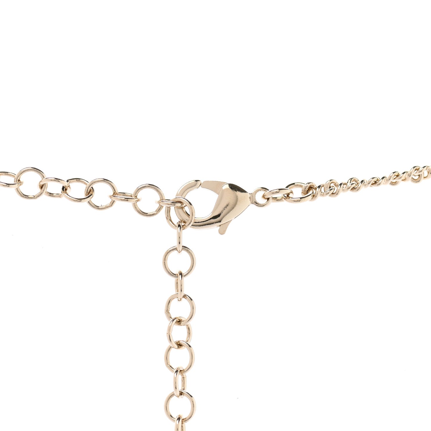 Crystal CC Pendant Necklace Gold