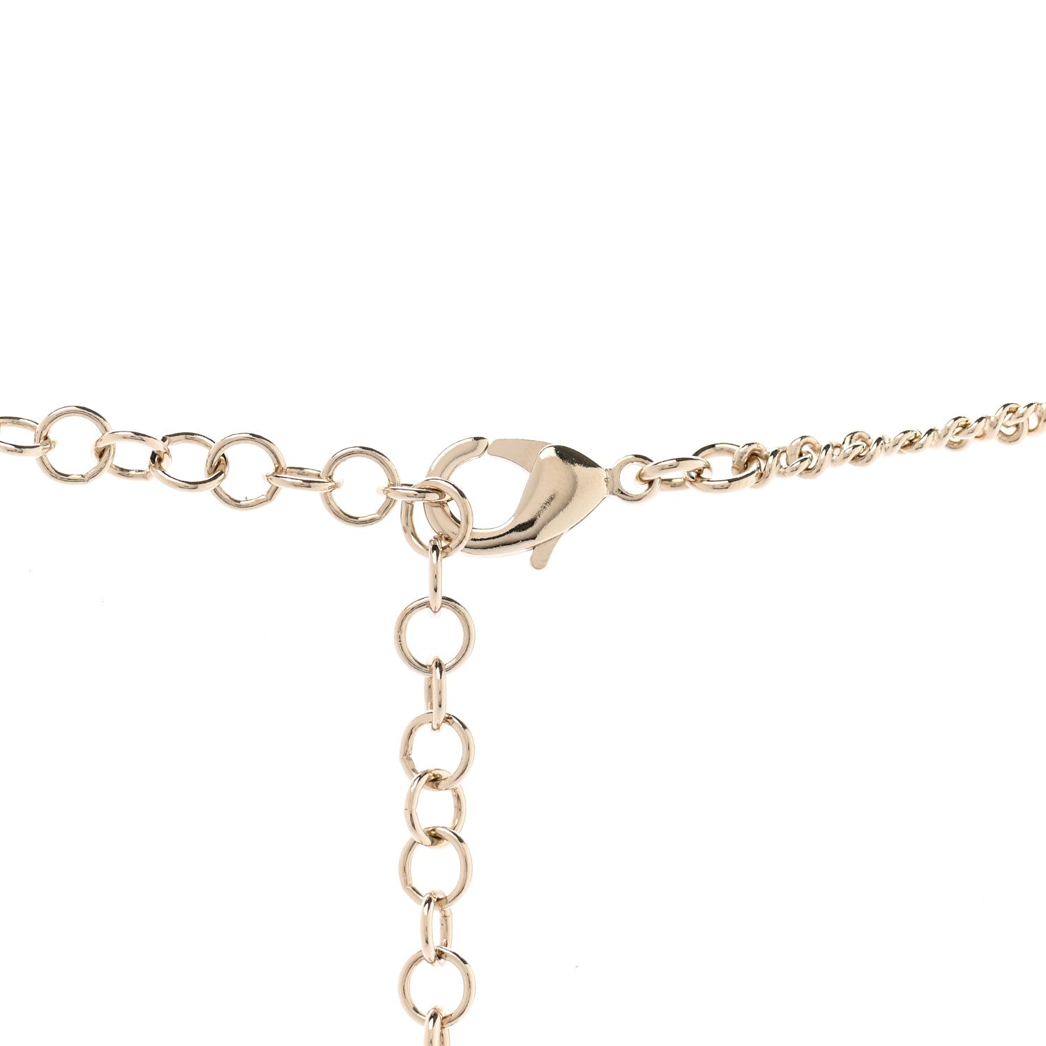 Chanel Crystal CC Pendant Necklace Gold 5 of 7