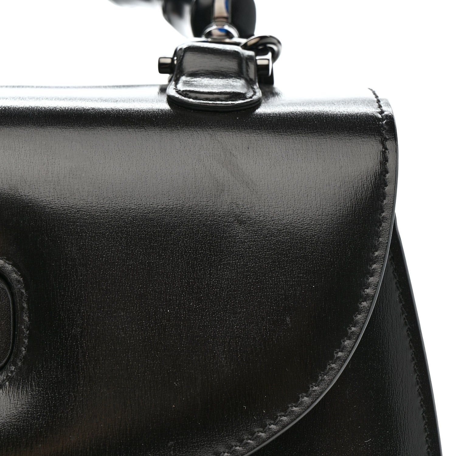 Gucci Boarded Dyana Lux Calfskin Web Monochrome Medium Bamboo 1947 Top Handle Bag Black 17 of 19