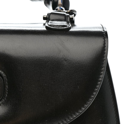 Gucci Boarded Dyana Lux Calfskin Web Monochrome Medium Bamboo 1947 Top Handle Bag Black 17 of 19