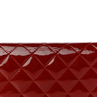Chanel Patent Quilted Brilliant Yen Wallet Red 16 of 19
