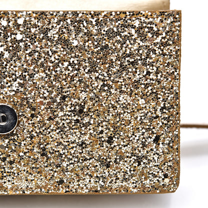 Saint Laurent Glitter Small Lulu Bunny Satchel Gold Silver 9 of 12