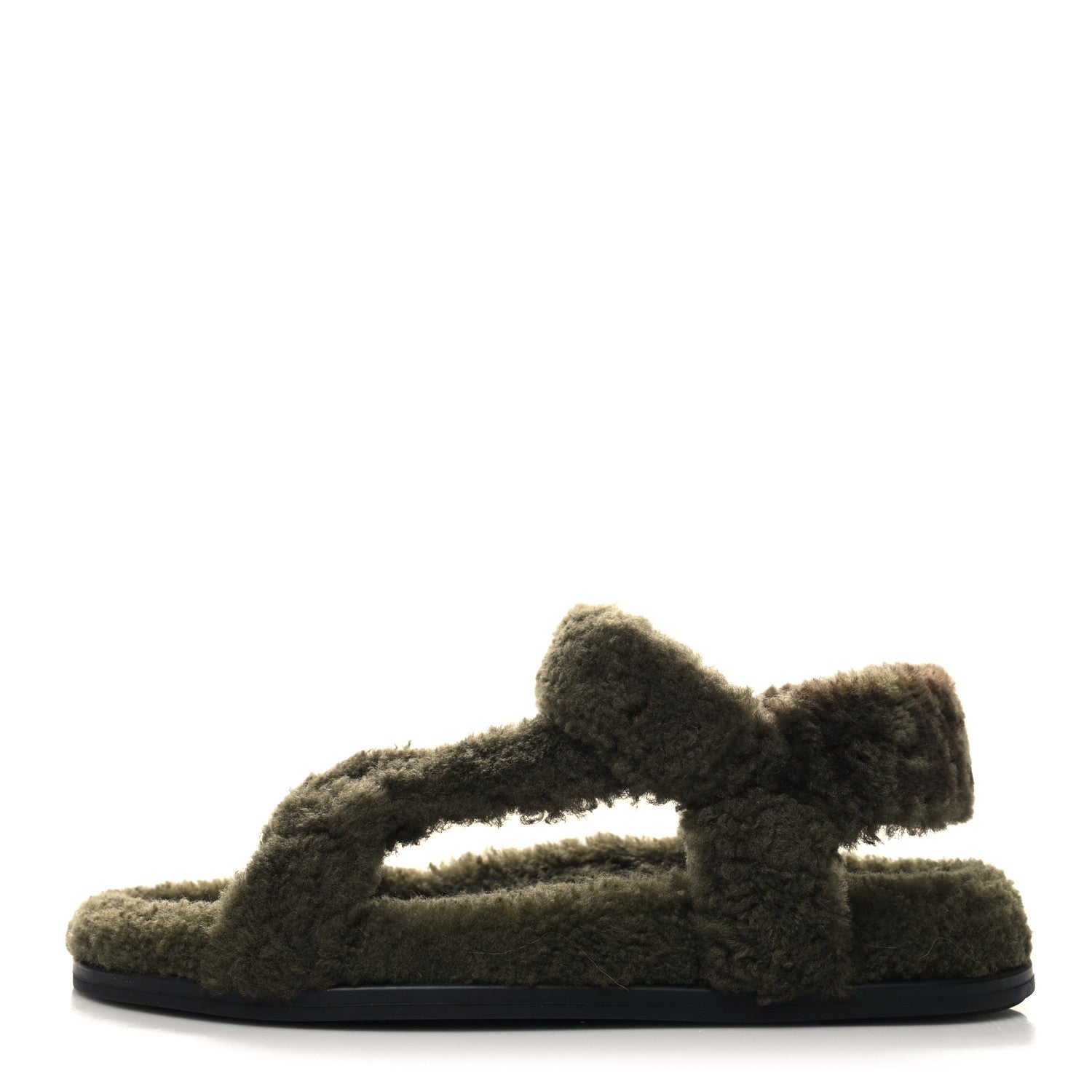 Fendi Shearling FF Fendi Feel Sandals 39 Illinois Military 1 of 8