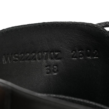 Hermes Glossed Calfskin Funk Ankle Boots 38 Black 7 of 9