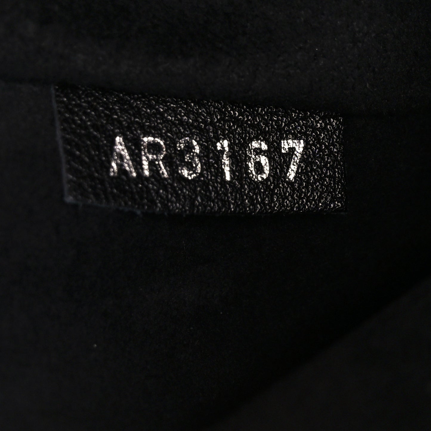 Calfskin Perforated Studded Love Note Black