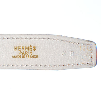 Hermes Courchevel Swift Reversible Constance 24mm H Belt Indigo and Blanc 68 6 of 6