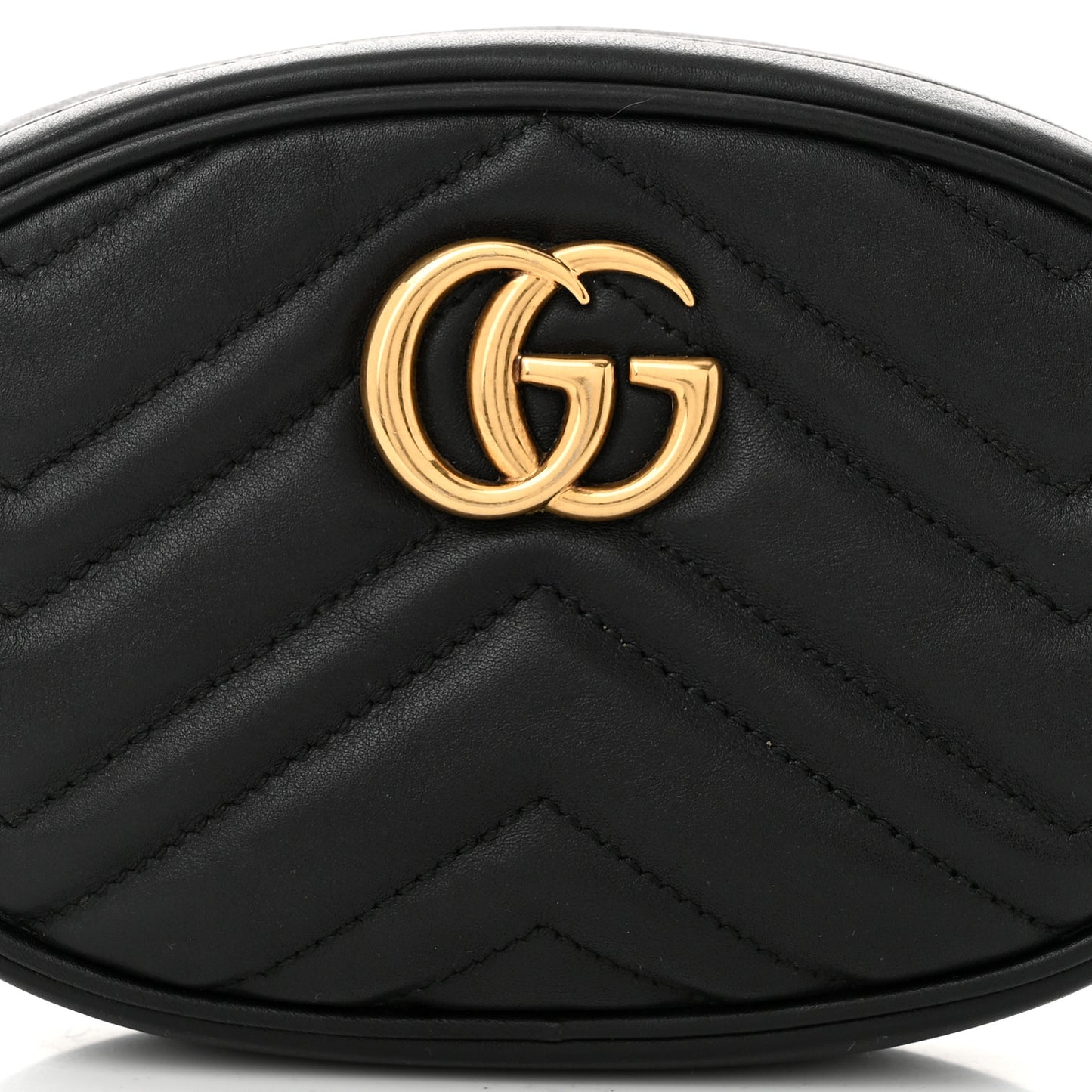 Calfskin Matelasse GG Marmont Belt Bag 95 38 Black