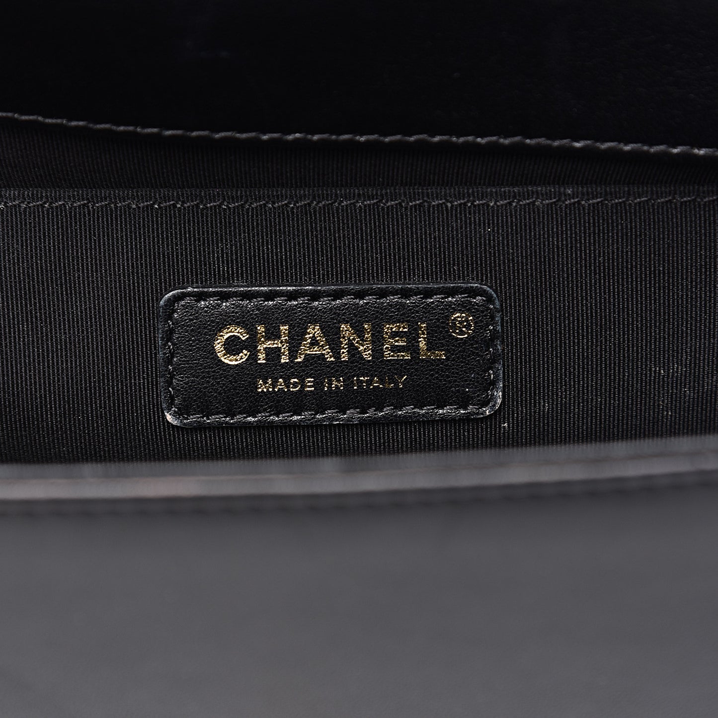 Lambskin Quilted Medium Boy Flap Black