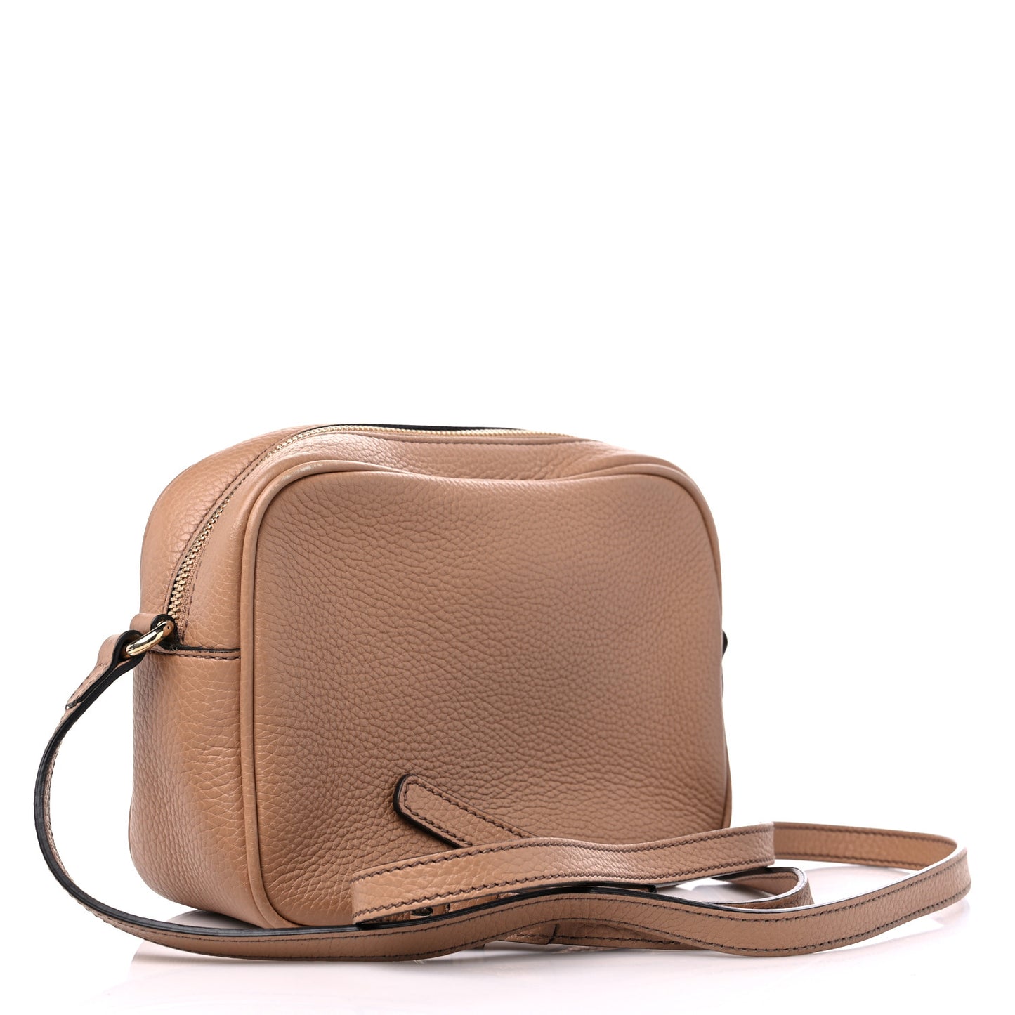 Pebbled Calfskin Small Soho Disco Bag Camelia