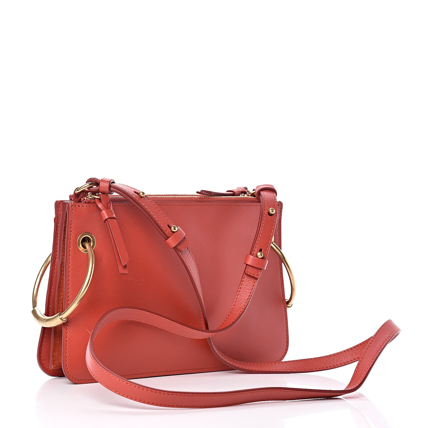 Chloe Calfskin Suede Mini Roy Bag Earthy Red 3 of 11