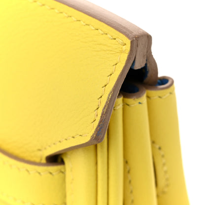 Hermes Taurillon Novillo Verso Birkin 25 Lime Bleuet 12 of 13