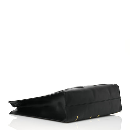 Gucci Calfskin GucciGhost Real Medium XL Tote Black Yellow 4 of 15