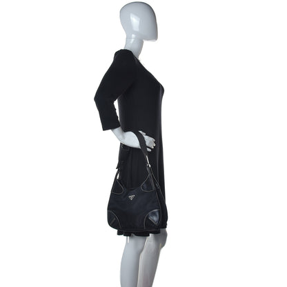 Prada Tessuto Nylon Hobo Black 2 of 16