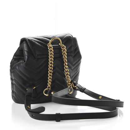 Gucci Calfskin Matelasse GG Marmont Flap Backpack Black 2 of 9