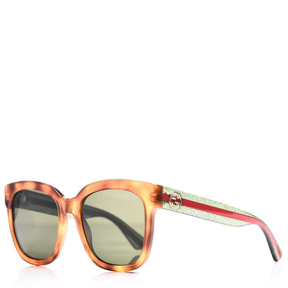 Gucci Web Sunglasses GG0034S Havana 1 of 7