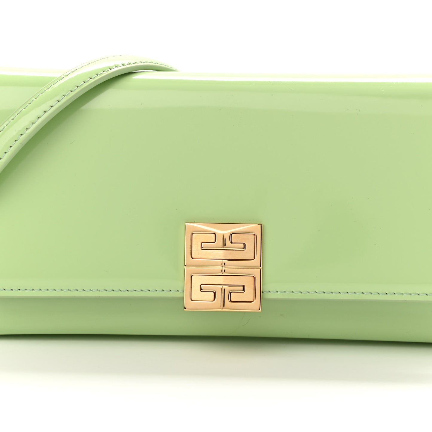 Shiny Calfskin 4G Wallet on Chain Pistachio