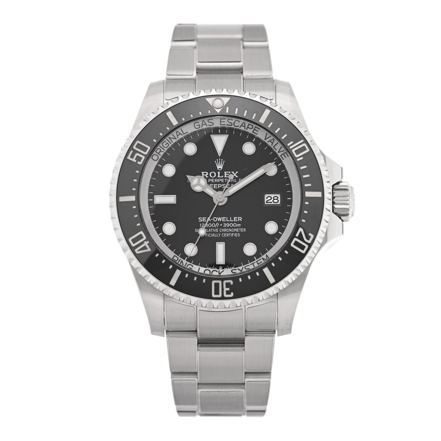 Stainless Steel 44mm Oyster Perpetual Date Sea-Dweller Deepsea Watch Intense Black 136660