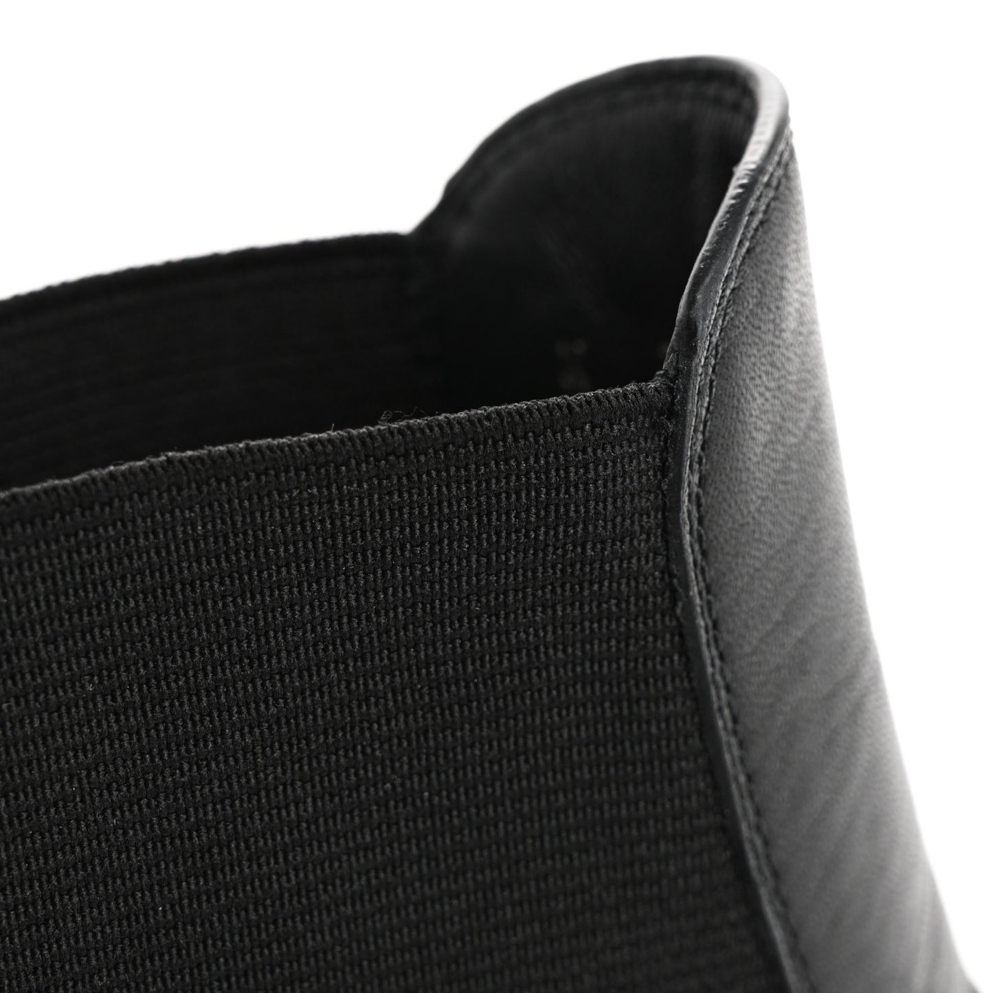 Calfskin Patent Cap Toe Ankle Boots 37 Black