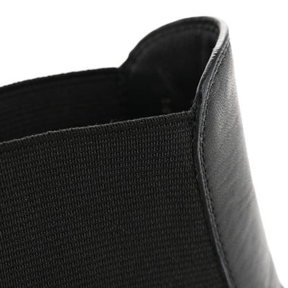 Chanel Calfskin Patent Cap Toe Ankle Boots 37 Black 12 of 13