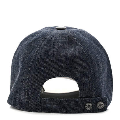 Hermes Cotton Denim Swift Sevres Evelyne Cap 59 Indigo Black 5 of 8