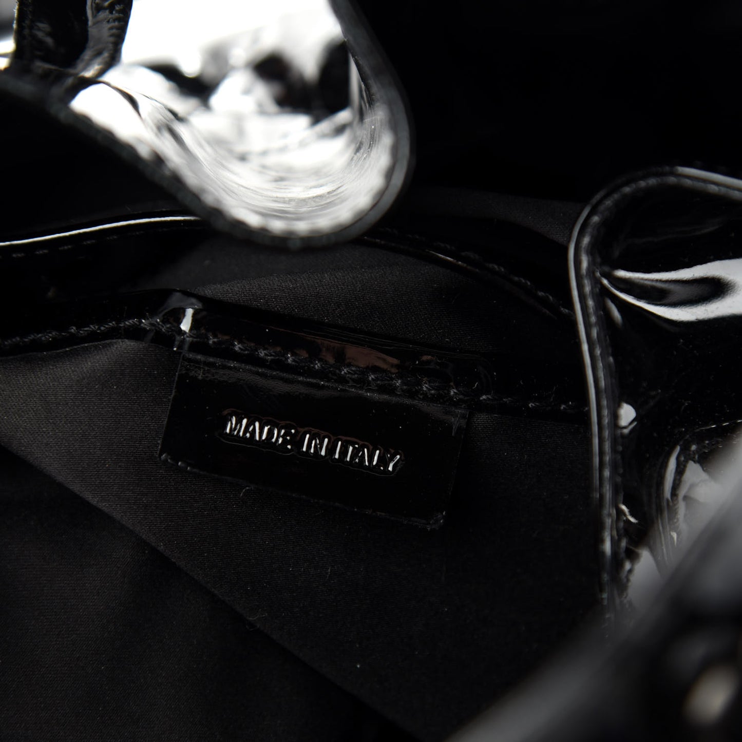 Patent Quilted Beaton Black