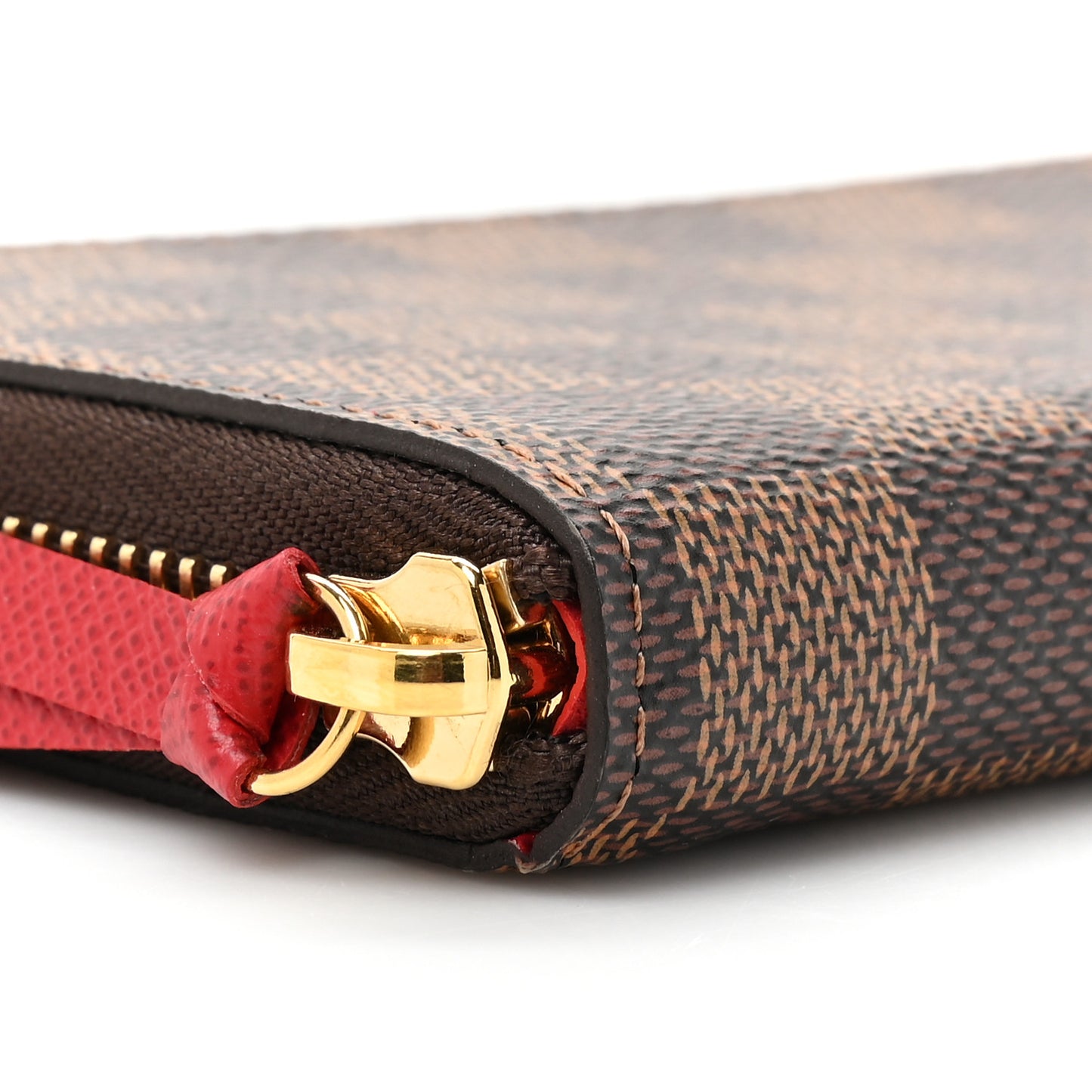Damier Ebene Clemence Wallet Cherry