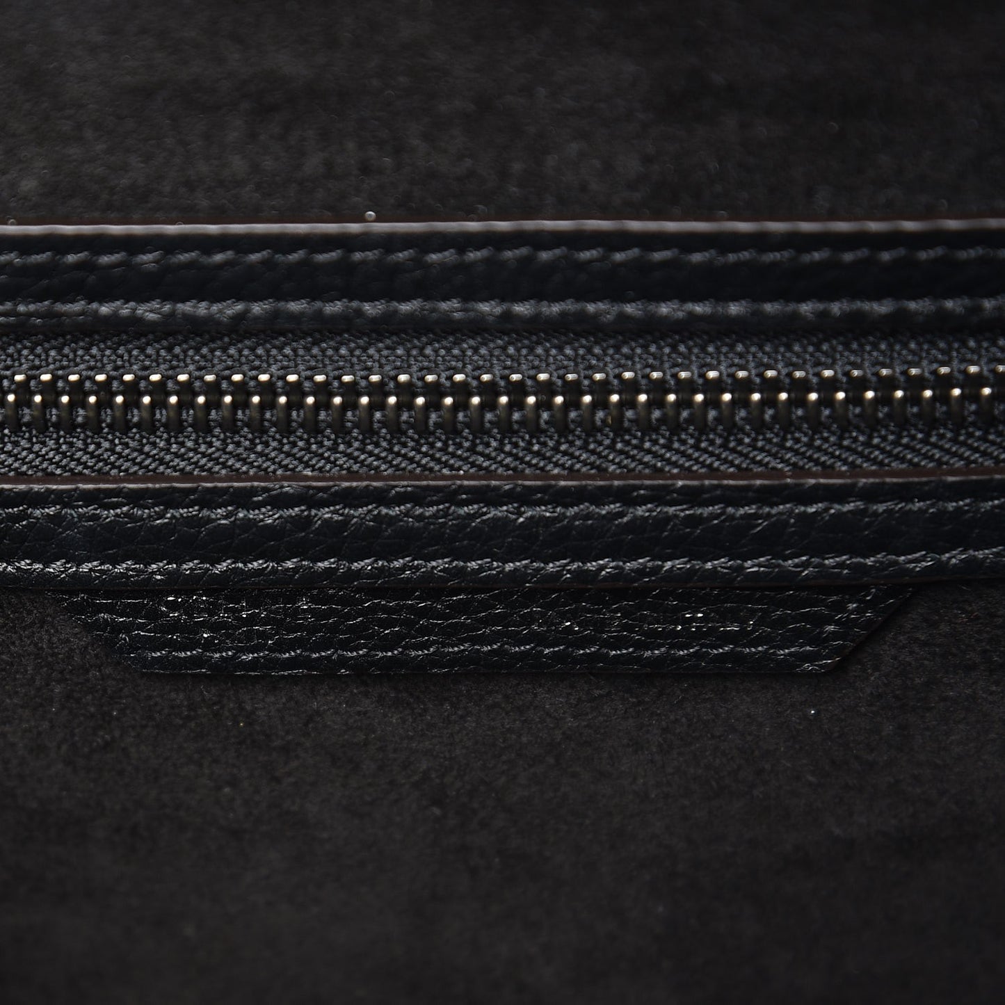 Drummed Calfskin Micro Luggage Black